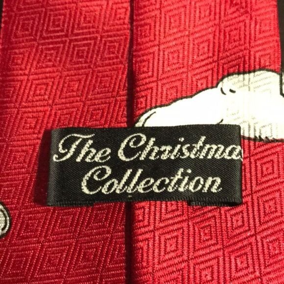 Hallmark Christmas Collection Novelty Tie 1990's Santa Golfing Rudolph 59" - Picture 11 of 11
